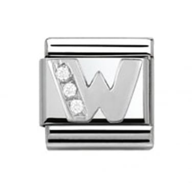 Nomination W Initial Silver Shine
