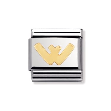 Nomination W Initial Yellow Gold 