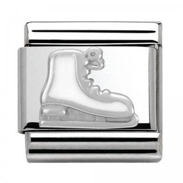 Nomination White Ice Skate Silver Shine