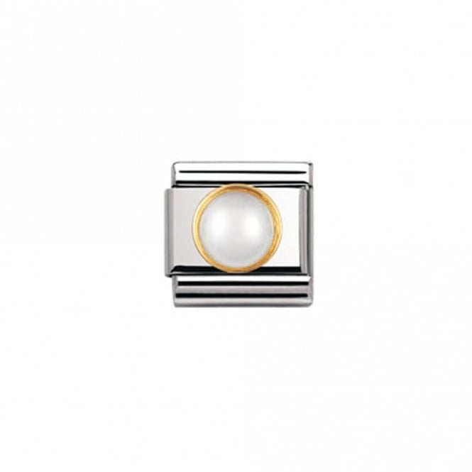 Nomination  White Pearl Round Stone