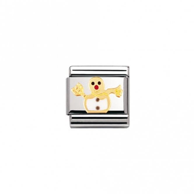 Nomination  White Snowman Yellow Gold