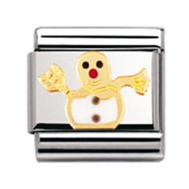 Nomination White Snowman Yellow Gold
