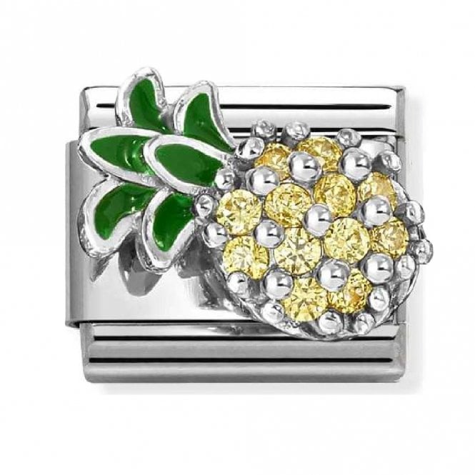 Nomination  Yellow CZ Pineapple Silver Shine Charm