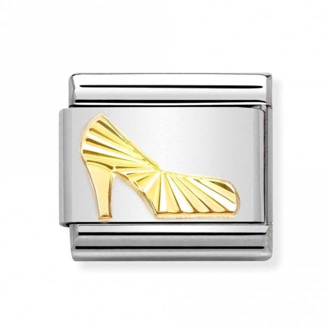 Nomination  Yellow Gold Diamond Coated High Heel Shoe Charm