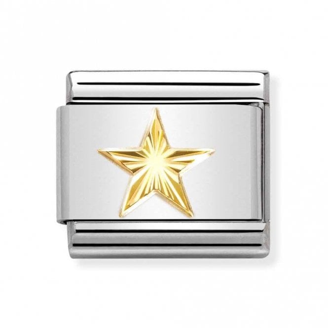 Nomination  Yellow Gold Diamond Coated Star Charm