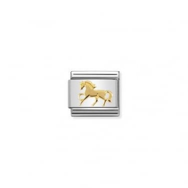 Nomination Yellow Gold Galloping Horse