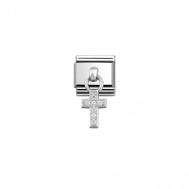 Nomination Nomintion Hanging CZ Cross Silver Shine