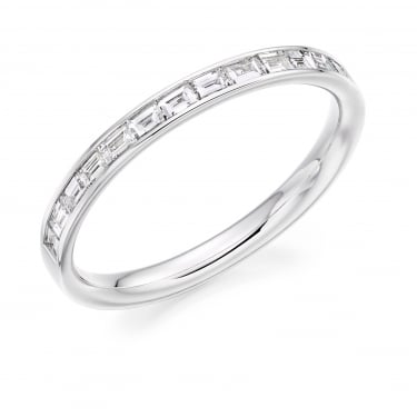 Palladium 0.40cts Baguettte Cut Eternity