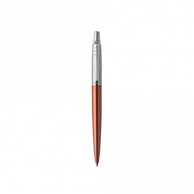 Parker Pen Parker Jotter Chelsea Orange Chrome Colour Trim Ballpoint Pen - Blue Ink