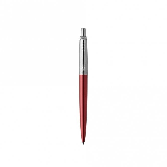 Parker Pen Parker Jotter Kensington Red Chrome Colour Trim Ballpoint Pen - Blue Ink