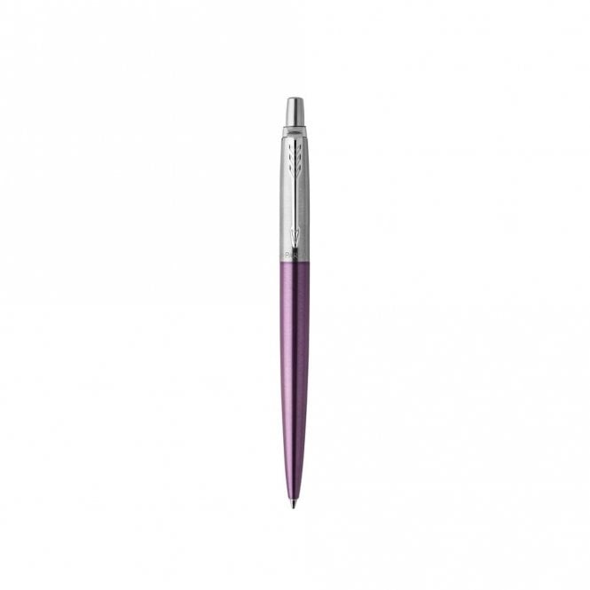 Parker Pen Parker Jotter Victoria Violet Chrome Colour Trim Ballpoint Pen - Blue Ink