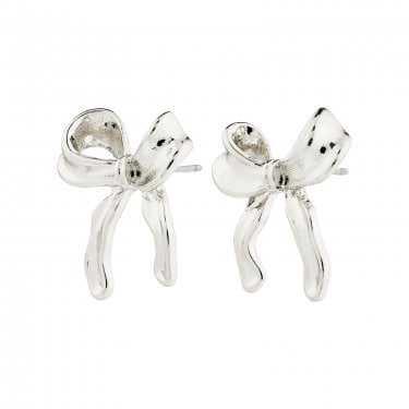 Pilgrim Cassian Bow Stud Earrings 2cm 