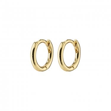 Pilgrim Eanna Huggie Gold Tone Hoop Earrings 1cm   