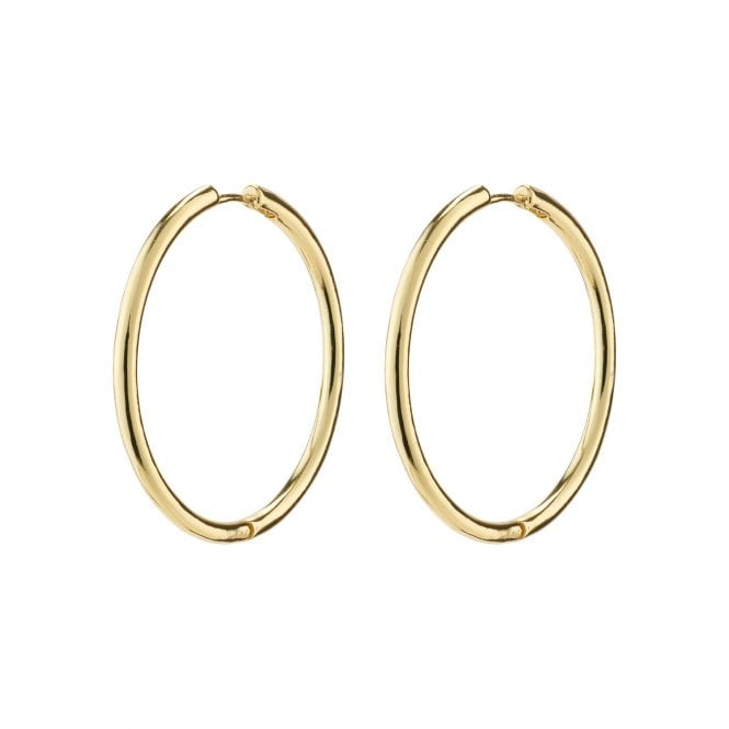 Pilgrim  Eanna Maxi Gold Tone Hoop Earrings 3.3cm  
