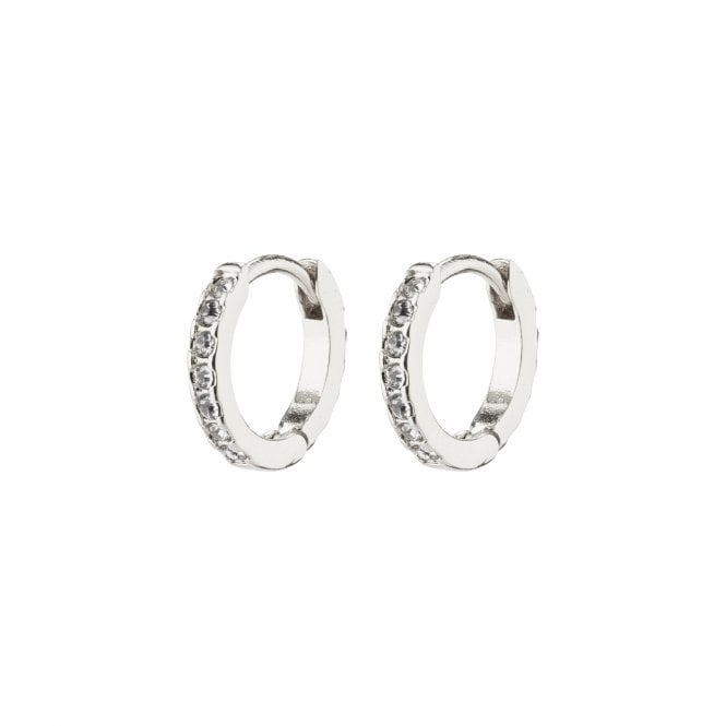 Pilgrim  Ebna Crystal Mini Huggie Hoop Earrings 1cm  