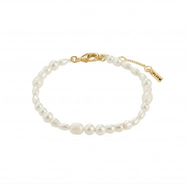 Pilgrim Elliana Freshwater Pearl Gold Tone Bracelet 16.5cm + 3cm 
