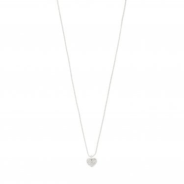 Pilgrim Emmett Crystal Heart Necklace 40cm + 9cm 