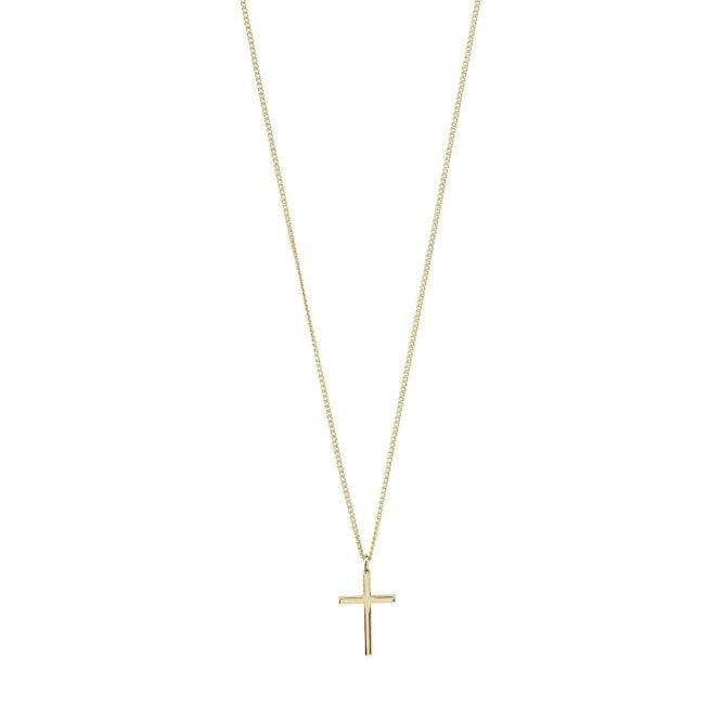 Pilgrim  Flynn Cross Gold Tone Necklace 40cm + 12cm  