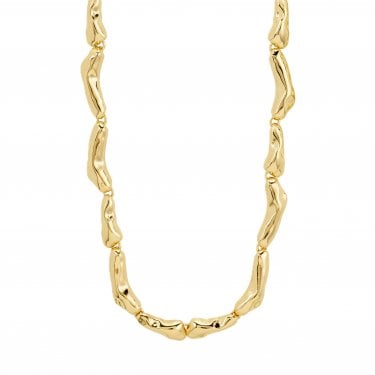 Pilgrim Harrison Irregular Link Gold Tone Necklace 38cm + 12cm