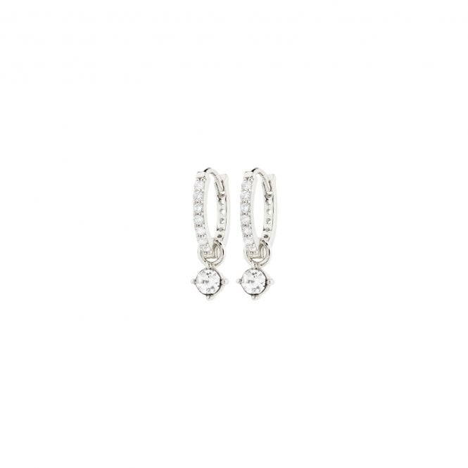 Pilgrim  Joa Crystal Hoop Earrings 1.8cm   