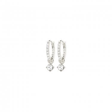 Pilgrim Joa Crystal Hoop Earrings 1.8cm 