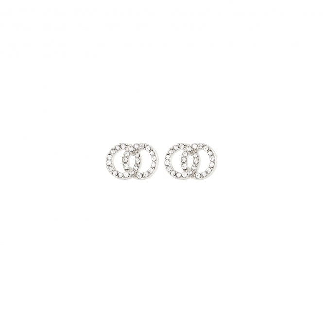 Pilgrim  Jolina Crystal Interwined Stud Earrings 0.7cm  