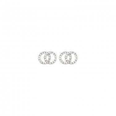 Pilgrim Jolina Crystal Interwined Stud Earrings 0.7cm  