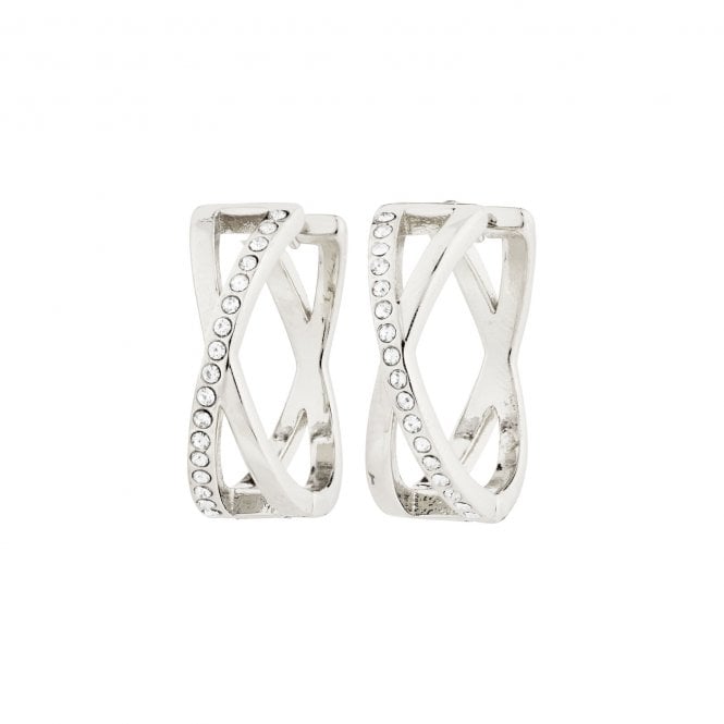 Pilgrim  Kira Crystal Hoop Earrings 1.8cm   