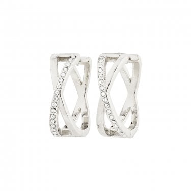 Pilgrim Kira Crystal Hoop Earrings 1.8cm 