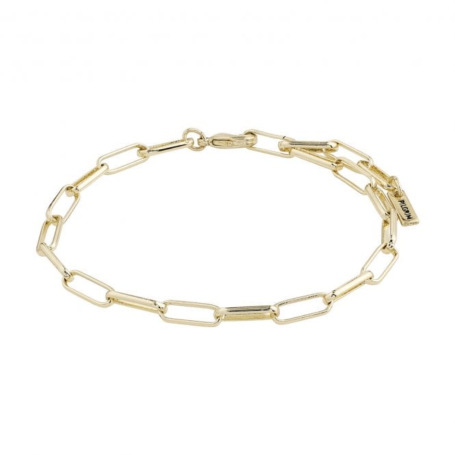 Pilgrim  Ronja Paperclip Gold Tone Bracelet 16cm + 3cm
