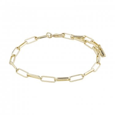 Pilgrim Ronja Paperclip Gold Tone Bracelet 16cm + 3cm