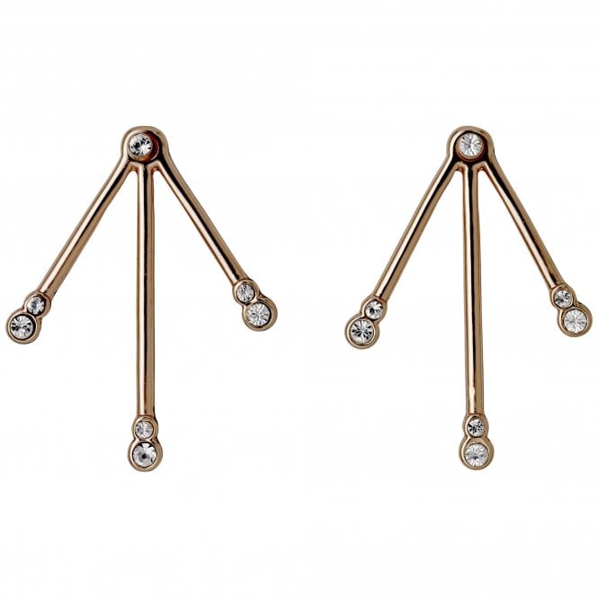 Pilgrim  Rose Gold Plated Crystal Earrings