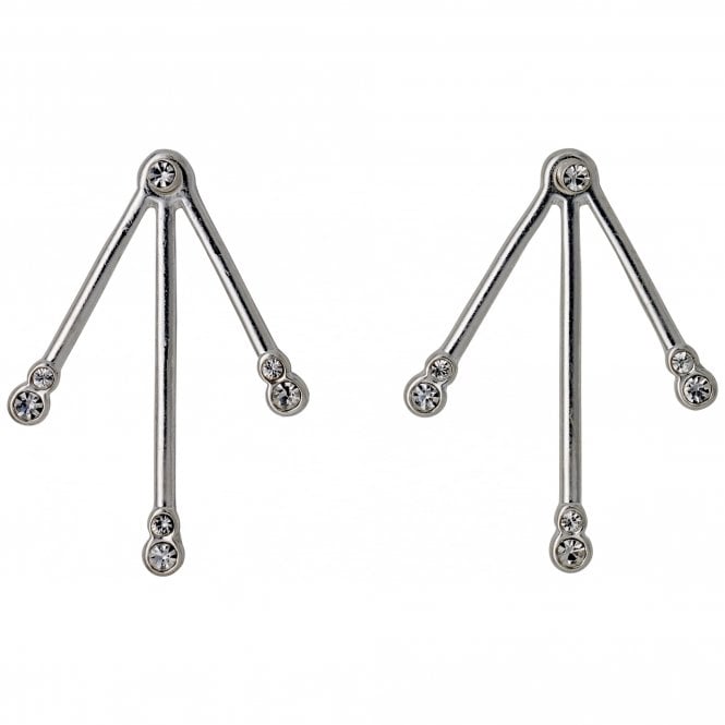 Pilgrim  Silver Plated Crystal Earrings