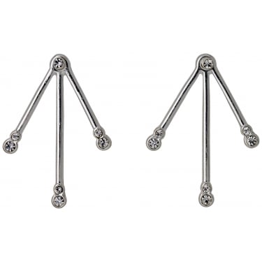 Pilgrim Silver Plated Crystal Earrings
