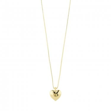 Pilgrim Sophia Heart Gold Tone Necklace 70cm 