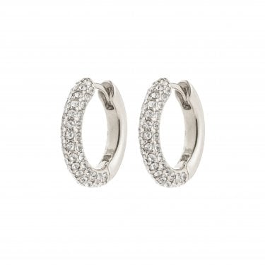 Pilgrim Tatum Crystal Medium Hoop Earrings 18mm