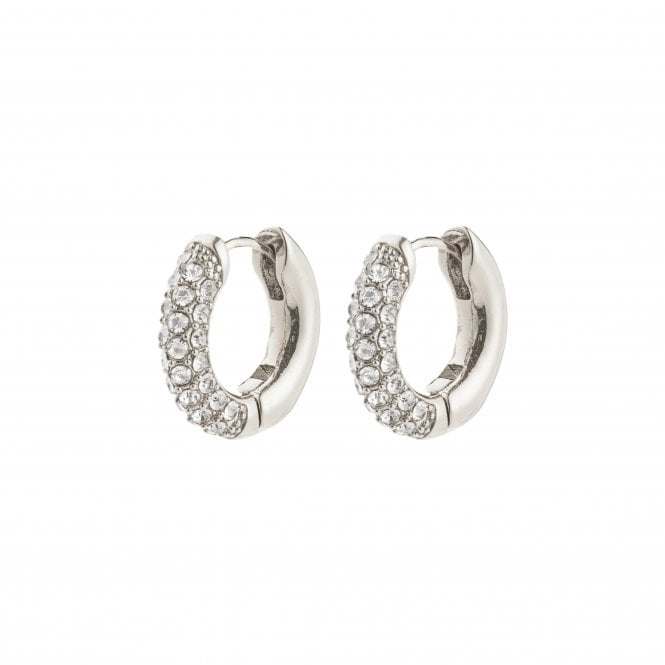 Pilgrim  Tatum Crystal Small Hoop Earrings 14mm