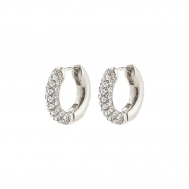 Pilgrim Tatum Crystal Small Hoop Earrings 14mm