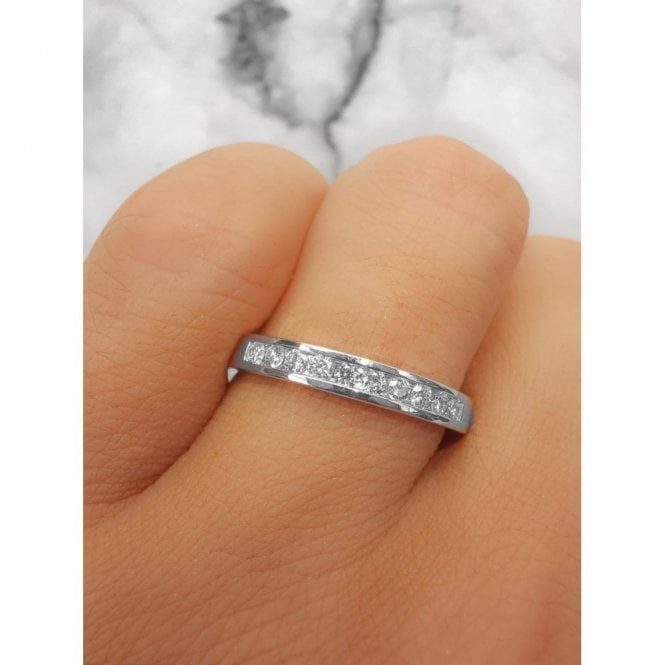 Faith Diamonds Platinum 0.20ct Round Brilliant Channel Set Diamond Eternity Ring