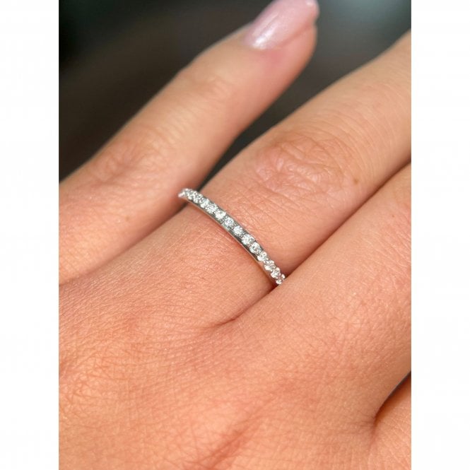 Faith Diamonds Platinum 0.22ct Round Brilliant Wedding Eternity LAB Grown Diamond Ring Certified