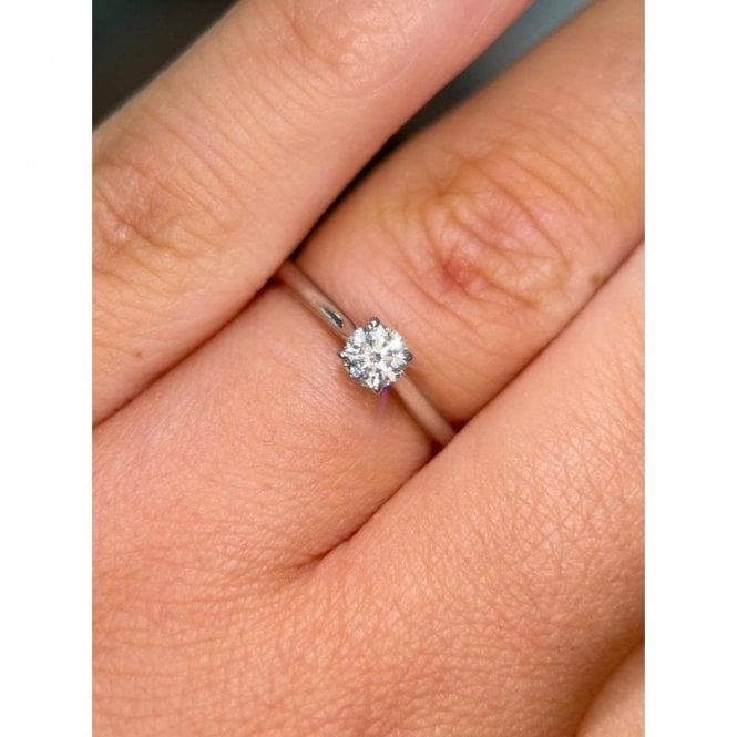 Faith Diamonds Platinum 0.25ct Round Brilliant Solitaire Diamond Ring
