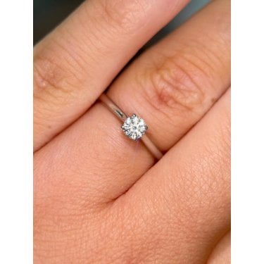 Platinum 0.25ct Round Brilliant Solitaire Diamond Ring