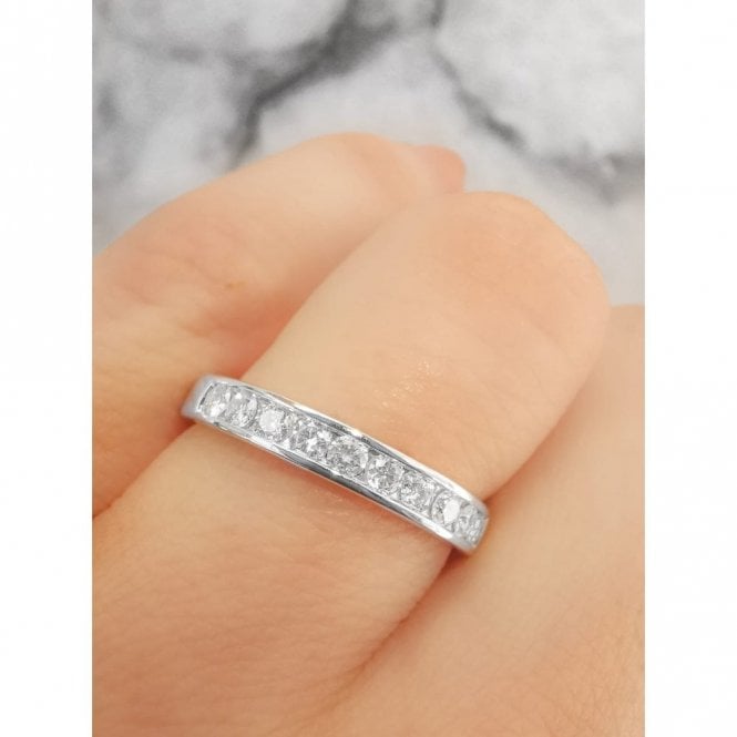 Faith Diamonds Platinum 0.33ct Round Brilliant Channel Set Diamond Eternity Ring