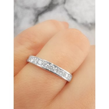 Platinum 0.33ct Round Brilliant Channel Set Diamond Eternity Ring