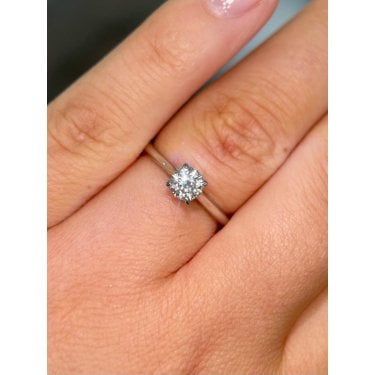 Platinum 0.50ct Round Brilliant Solitaire Diamond Ring