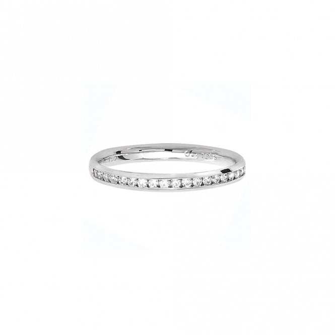 Faith Diamonds Platinum Half Eternity Diamond Ring Channel Set 0.22ct