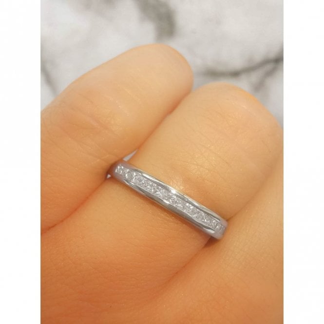Faith Diamonds Platinum Princess Cut 0.39ct Diamond Ring 