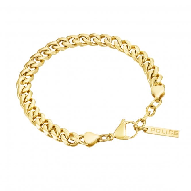 Police  Long Lasting Gold Tone Stainless Steel Bracelet 18.5cm + 2.5cm
