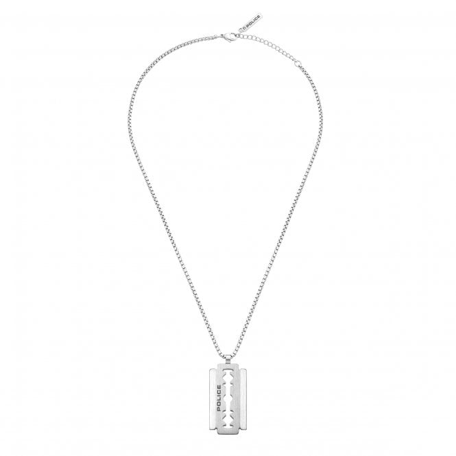Police  Razorblade Stainless Steel Necklace 50cm + 5cm