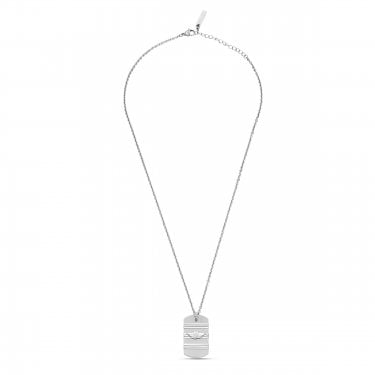 Police Revelry Tag Stainless Steel Necklace 50cm + 5cm